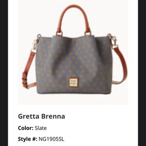 Dooney & Bourke Gray Satchel with Leather Handles